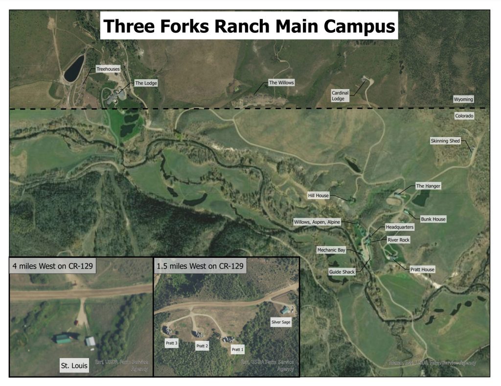 Maps for Fly Fishing, Skiing & More at Three Forks Ranch